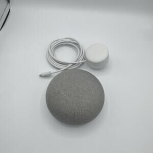 Google Home Mini Smart Speaker H0A 1st Gen w/ Power Adapter - Chalk